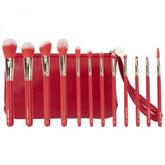 BH Cosmetics Miss Claus Fa La La Fierce 12 Pieces Brush and Bag Set