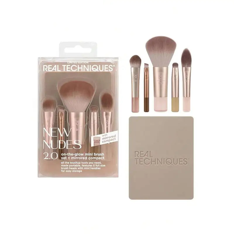 Real Techniques New Nudes 2.0 On The Glow Mini Brush Kit
