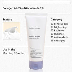 Mary & May White Collagen Cleansing Foam - 150ml