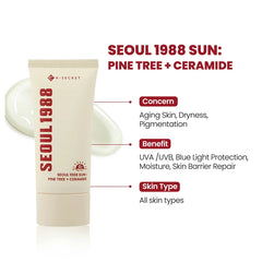 K-Secret Seoul 1988 Pine Tree + Ceramide Sun Cream - 50ml