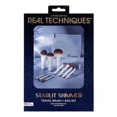 Real Techniques Limited Edition Starlit Shimmer Travel Brush + Bag Set