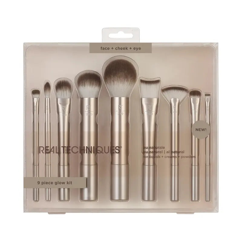 Real Techniques Au Naturale 9 Piece Glow Makeup Brush Set