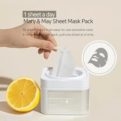 Mary & May Niacinamide Vitamin C Brightening Mask - 30 Pieces