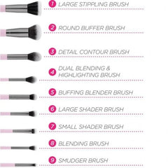 BH Cosmetics X Ms Bella - 9 Piece Brush Set