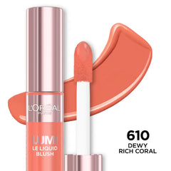 Loreal Paris Lumi Le Liquid Blush - 610 Dewy Rich Coral