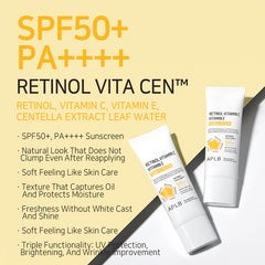 APLB Retinol Vitamin C Vitamin E Sunscreen SPF50+ PA++++ - 40ml