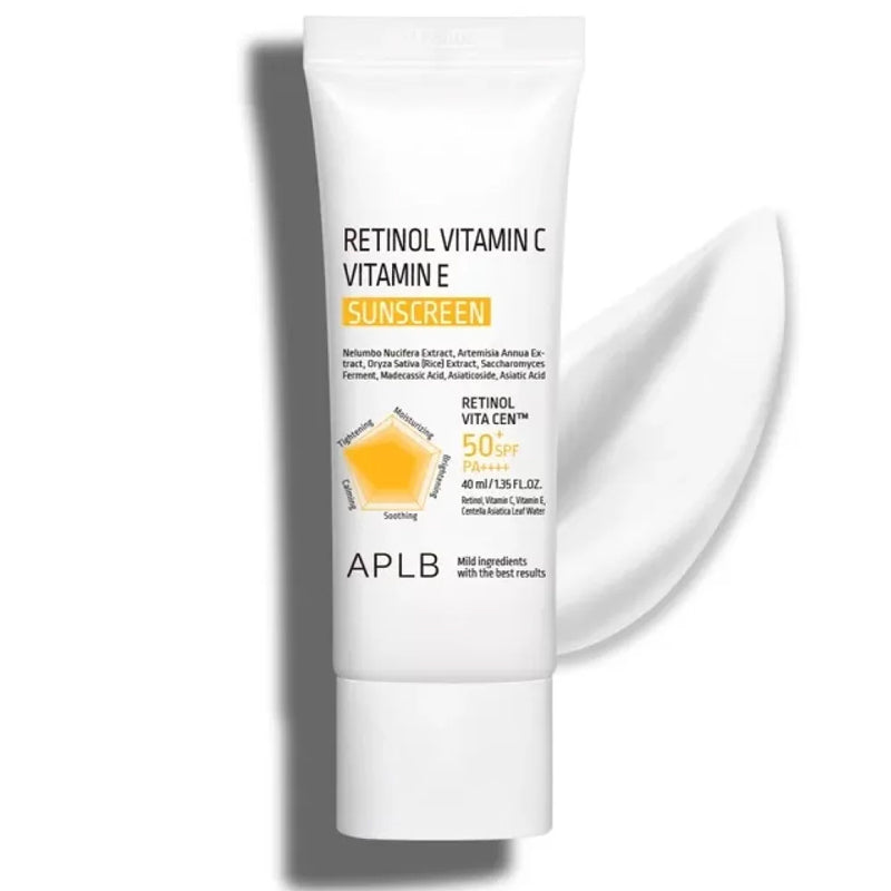 APLB Retinol Vitamin C Vitamin E Sunscreen SPF50+ PA++++ - 40ml