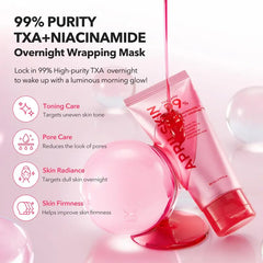 Aprilskin TXA Niacinamide 99% Overnight Wrapping Mask - 80g