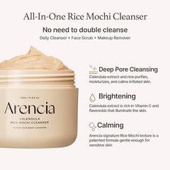 Arencia Calendula Rice Mochi Cleanser - 120g