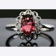 Reina Ruby Floral Ring
