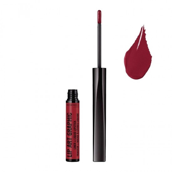 Rimmel Lip Art Graphic Liner and Liquid Lipstick - 810 Be Free