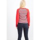 Women Twist-Hem Raglan-Sleeve T-Shirt - Red