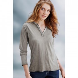 Women Shirt Sequins 0111 - Gray Vintage