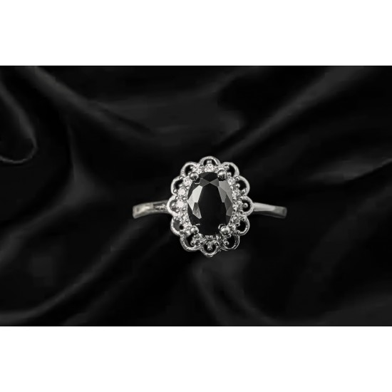 Reina Black Zircon Ring