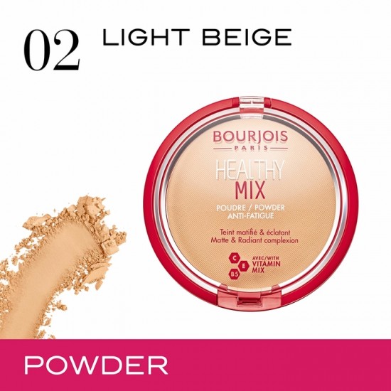 Bourjois Healthy Mix Anti-Fatigue Powder - 02 Light Beige