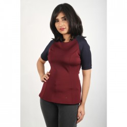Kocca Maroon and Blue Top