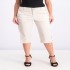 Style and Co Women Snap-Button Capri Pants - Stonewall