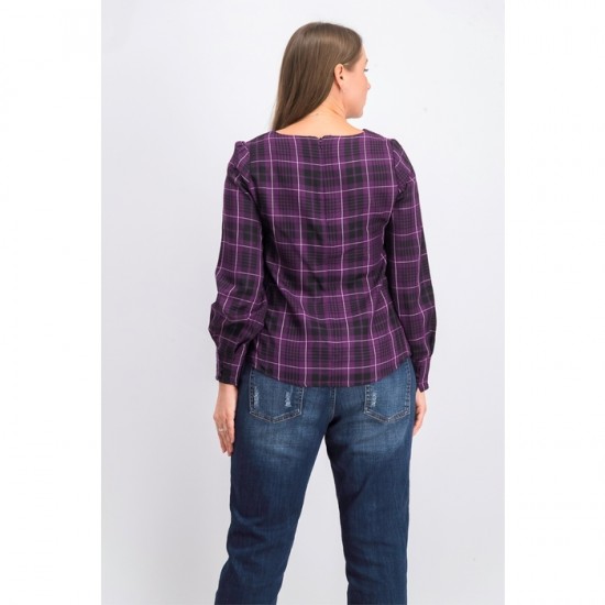 Women Long Sleeve Blouse 0037 - Purple