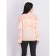 Women Long Sleeve Cold Shoulder Blouse 0039 - Blush