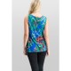 Women Floral-Print Tank Top 0058 - Blue and Green Floral