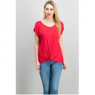 Women Twist-Front Top 0097 - Real Red
