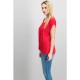 Women Twist-Front Top 0097 - Real Red