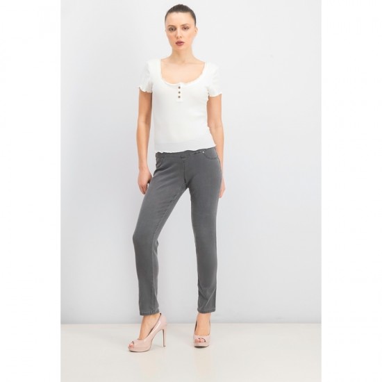 Petite Curvy-Fit Pull-On Jeggings TCH0163 - Whisper Grey