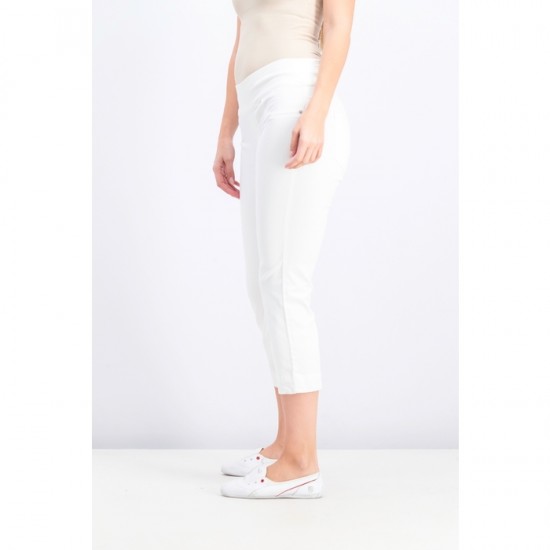 Women Pull-On Capri Jeans - Bright White