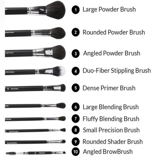 BH Cosmetics Ultimate Essentials - 10 Piece Brush Set